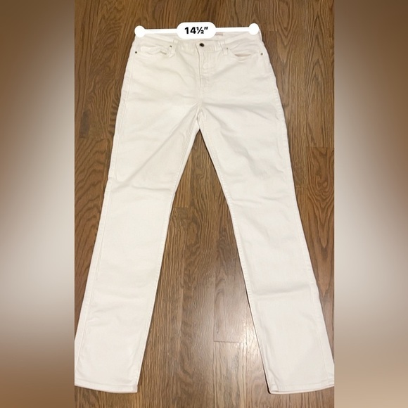 JEN7 by 7 for All Manking WHITE SLIM STRAIGHT JEANS size 10 preppy F - Picture 7 of 10